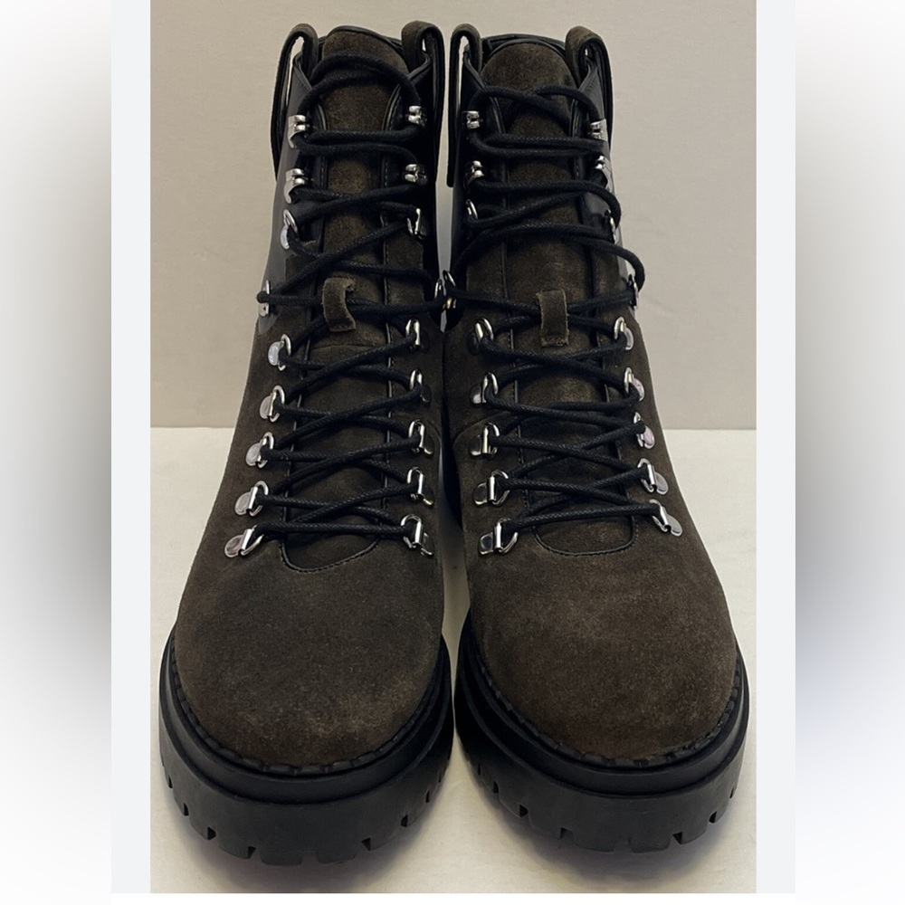 Olive Green Women's Lace-Up Boots